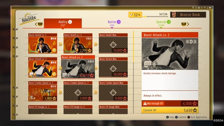 Boost Attack, Boost Combo Speed i Boost Health - Judgment: Porady na start - Judgment - poradnik do gry