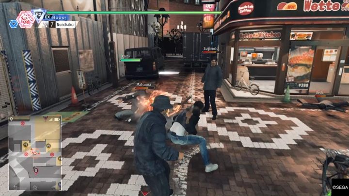 Po długiej scence idź do klubu Tender, a następnie rozpocznij eskortę Mafuyu - Judgment: Finale Down Came the Rain - solucja, opis przejścia - Judgment - poradnik do gry