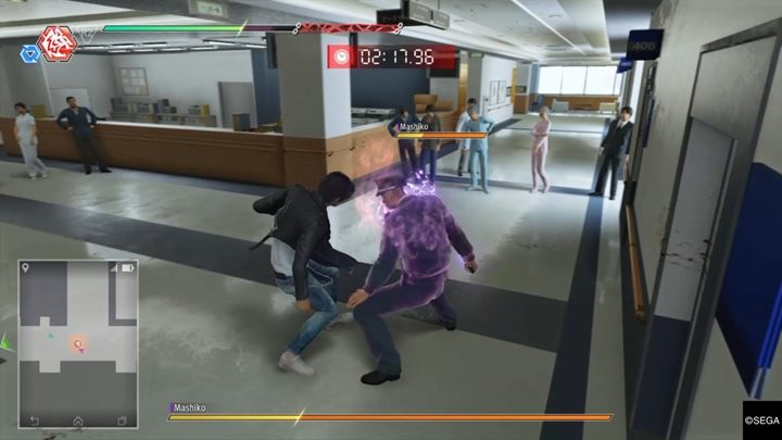 Podejdź do panelu i sprawdź rozkład budynku - Judgment: Rozdział 9 The Miracle Drug - solucja, opis przejścia - Judgment - poradnik do gry