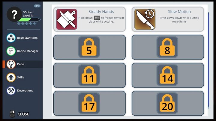 WAŻNE: Wygląda na to, iż można mieć jedynie 8 wybranych zdolności - Zdolności w Cooking Simulator - Cooking Simulator - poradnik do gry