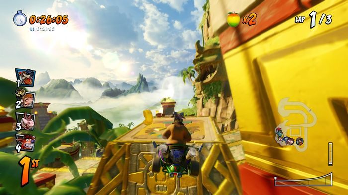 Litera T jest w miejscu drugiego skrótu, podskoczcie i ją złapcie w locie - Tryb CTR Challenge - Crash Team Racing w Crash Team Racing Nitro Fueled - Crash Team Racing Nitro-Fueled - poradnik do gry