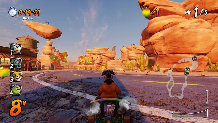 Litera T jest na końcu rozwidlenia dróg, jedźcie powoli a jej nie pominiecie - Tryb CTR Challenge - Crash Team Racing w Crash Team Racing Nitro Fueled - Crash Team Racing Nitro-Fueled - poradnik do gry