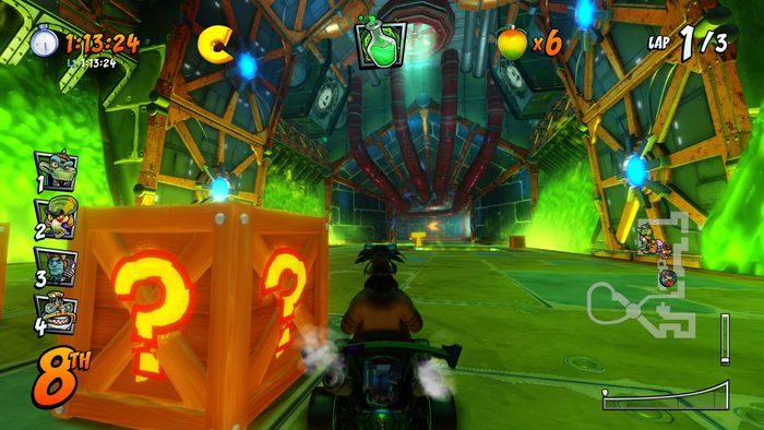 Litera C znajduje się tutaj, podskoczcie aby złapać ją w locie - Tryb CTR Challenge - Crash Team Racing w Crash Team Racing Nitro Fueled - Crash Team Racing Nitro-Fueled - poradnik do gry