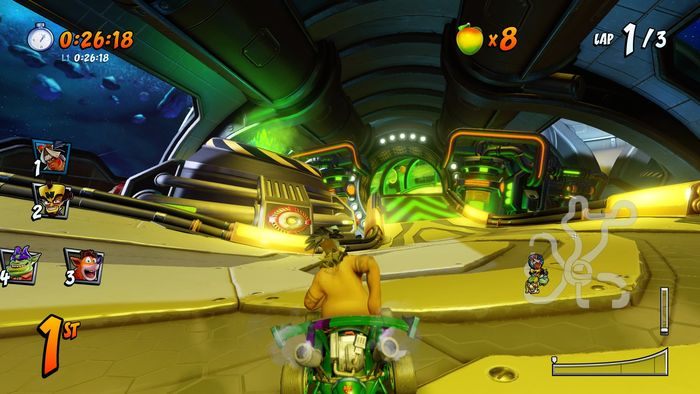 Litera T znajduje się we fragmencie z próżnią, celujcie w środek i złapcie ją w locie - Tryb CTR Challenge - Crash Team Racing w Crash Team Racing Nitro Fueled - Crash Team Racing Nitro-Fueled - poradnik do gry