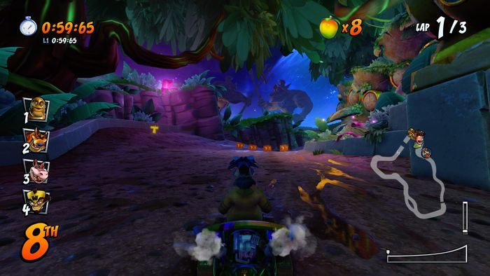 R jest na ostatniej wyskoczni - Tryb CTR Challenge - Crash Nitro Cart w Crash Team Racing Nitro Fueled - Crash Team Racing Nitro-Fueled - poradnik do gry