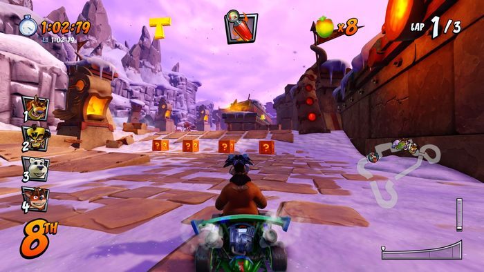 Litera C jest na początku trasy - Tryb CTR Challenge - Crash Nitro Cart w Crash Team Racing Nitro Fueled - Crash Team Racing Nitro-Fueled - poradnik do gry