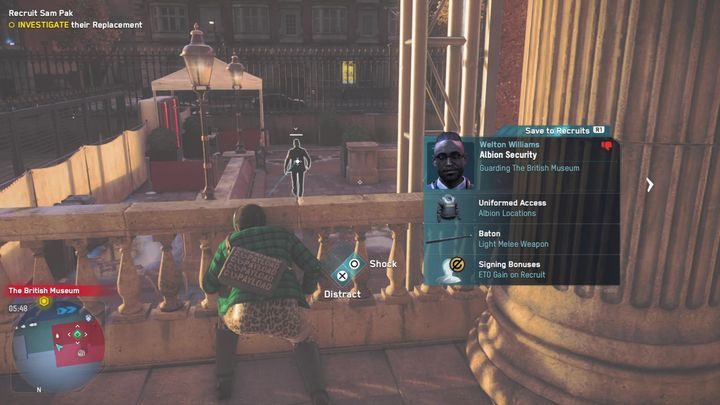 Bardziej drastyczną opcją jest porażenie przeciwnika (o ile postać dysponuje odpowiednią zdolnością) - Watch Dogs Legion: Skradanie - jak unikać wykrycia? - Watch Dogs Legion - poradnik do gry