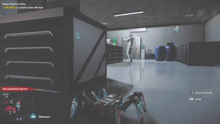 Na dziedzińcu znajduje się niewielka klatka - Watch Dogs Legion: Punkty technologii - mapa Tower Hamlets, lokacje - Watch Dogs Legion - poradnik do gry