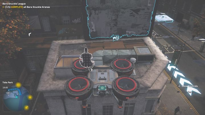 Street art wykonasz na piętrze budynku - wystarczy, że podlecisz tam na dronie - Watch Dogs Legion: Street art - mapa Southwark, lokacje - Watch Dogs Legion - poradnik do gry