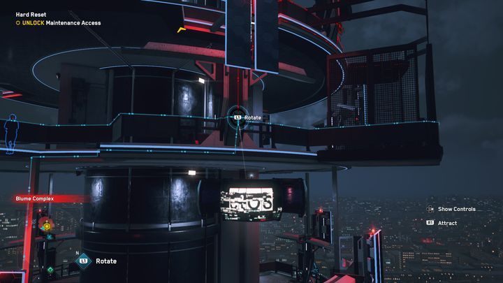 Kontrolując drona, twoim zadaniem będzie poprzestawianie przełączników tak, aby wszystkie niebieskie węzły dotarły do punktu docelowego - Watch Dogs Legion: Twardy reset - solucja, opis przejścia - Watch Dogs Legion - poradnik do gry