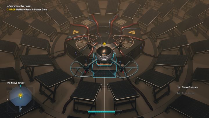 Gdy będziesz na miejscu, zniż się dronem do znacznika, a następnie opuść baterię - Watch Dogs Legion: Przeładowanie informacją - solucja, opis przejścia - Watch Dogs Legion - poradnik do gry