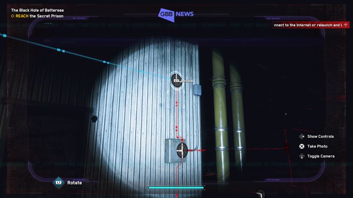 Następnie, aby uzyskać dostęp do kolejnego pomieszczenia, będziesz musiał rozwiązać łamigłówkę z węzłami - Watch Dogs Legion: Czarna dziura pod Battersea - solucja, opis przejścia - Watch Dogs Legion - poradnik do gry