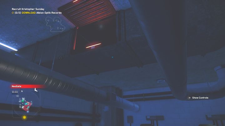Po prawej stronie na górze znajdować się będzie kolejny kanał wentylacyjny, otwórz go i wskocz tam za pomocą pająkobota - Watch Dogs Legion: Punkty technologii - mapa Islington i Hackney - Watch Dogs Legion - poradnik do gry