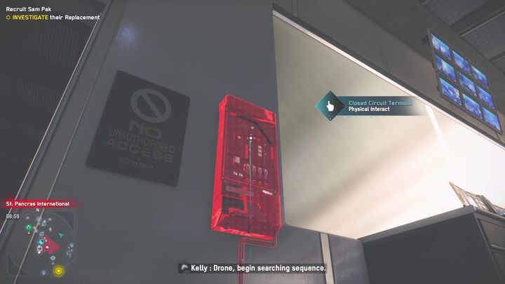 Punkty technologii ulokowane są na stole na dziecińcu Ministerstwa - Watch Dogs Legion: Punkty technologii - mapa Camden - Watch Dogs Legion - poradnik do gry