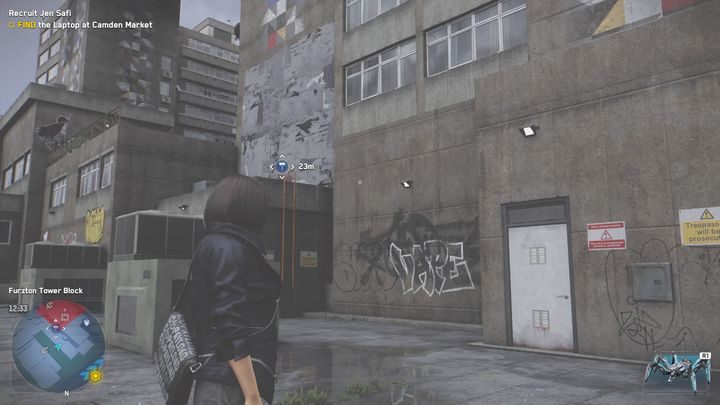 Miejsce na graffiti znajduje się na głównej bramie do obiektu - Watch Dogs Legion: Street art - mapa Camden, lokacje - Watch Dogs Legion - poradnik do gry