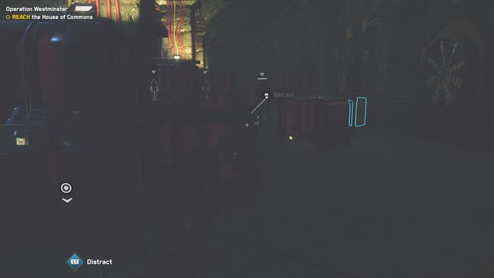 Na końcu korytarza znajdą się zamknięte drzwi, będziesz musiał znaleźć terminala, który je otworzy - Watch Dogs Legion: Operacja Westminister, prolog - solucja, opis przejścia - Watch Dogs Legion - poradnik do gry