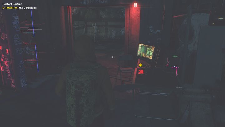 Wejdź w interakcję z komputerem, aby włączyć zasilanie swojej kryjówki - Watch Dogs Legion: DedSec z popiołów - solucja, opis przejścia - Watch Dogs Legion - poradnik do gry