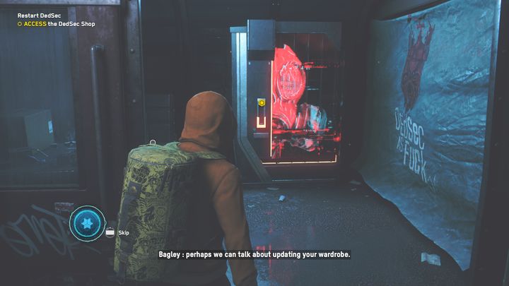 Na sam koniec podejdź do sklepu, w nim możesz zacząć zmieniać ubiór swojej postaci lub kupić nowe ubrania - Watch Dogs Legion: DedSec z popiołów - solucja, opis przejścia - Watch Dogs Legion - poradnik do gry