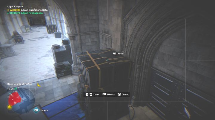 Kamery dadzą ci dostęp do tego, aby zobaczyć jak wielu przeciwników znajduje się w środku, oraz gdzie się pojawią - Watch Dogs Legion: Iskra krzesząca ogień - solucja, opis przejścia - Watch Dogs Legion - poradnik do gry