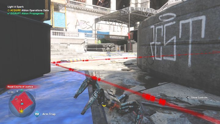 Drzwi są zamknięte, dlatego warto podejść do terminala, który odblokuje drzwi - Watch Dogs Legion: Iskra krzesząca ogień - solucja, opis przejścia - Watch Dogs Legion - poradnik do gry