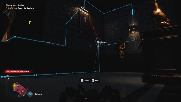 Następnie idź trochę w prawo, przy ścianie znajdują się kolejne zabezpieczenia - Watch Dogs Legion: Krwawa Mary Kelley - solucja, opis przejścia - Watch Dogs Legion - poradnik do gry