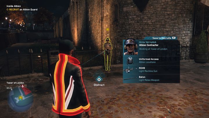 U każdego gracza, postać będzie nazywać się nieco inaczej, ponadto misja rekrutacyjna może się nieco różnić - Watch Dogs Legion: W sercu Albionu - solucja, opis przejścia - Watch Dogs Legion - poradnik do gry