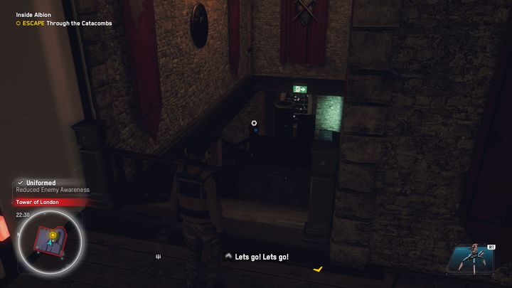 Następnie, po krótkiej cutscence, będziesz musiał uciec z budynku przez katakumby - Watch Dogs Legion: W sercu Albionu - solucja, opis przejścia - Watch Dogs Legion - poradnik do gry