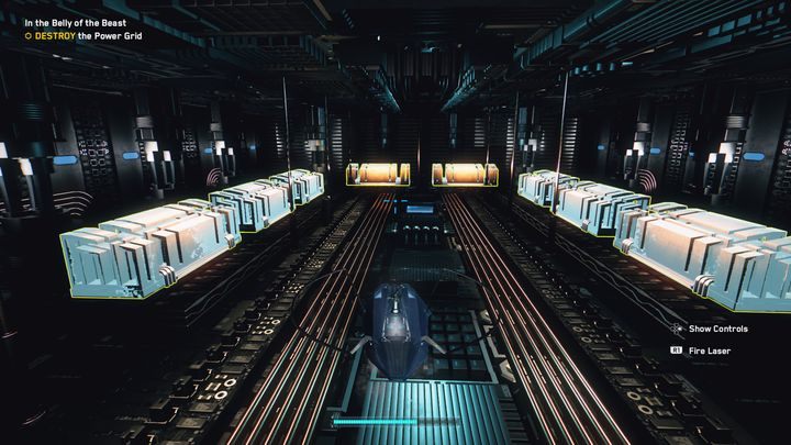 Ostatnie, finałowe pomieszczenie to zbiór dużej ilości generatorów, które musisz zniszczyć laserem, aby ukończyć misję z dronem - Watch Dogs Legion: W brzuchu bestii - solucja, opis przejścia - Watch Dogs Legion - poradnik do gry