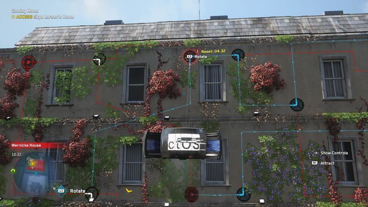 Początkowe nie sprawią ci trudności, jednakże w połowie drogi znajdzie się jeden przełącznik, który świeci się mocno na czerwono - Watch Dogs Legion: Powrót do domu - solucja, opis przejścia - Watch Dogs Legion - poradnik do gry