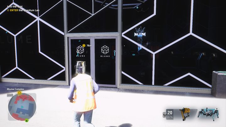 Udaj się w lewo i przeskocz nad barierką, aby nie uaktywniać alarmu - Watch Dogs Legion: Skok w pustkę - solucja, opis przejścia - Watch Dogs Legion - poradnik do gry