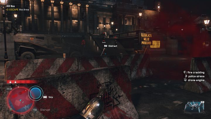 Załączy się cutscenka, po jej zakończeniu uciekaj jak najdalej z miejsca zdarzenia - Watch Dogs Legion: Dom śmierci - solucja, opis przejścia - Watch Dogs Legion - poradnik do gry