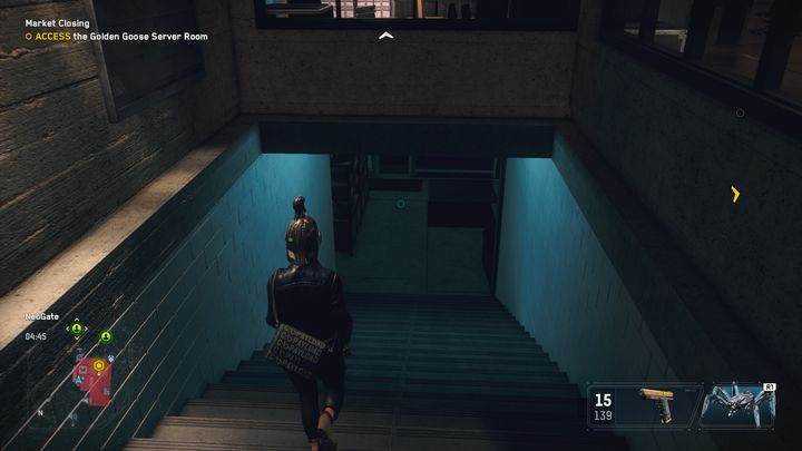 Następnie zejdź na dół po schodach i skorzystaj z komputera - Watch Dogs Legion: Zamknięcie rynku - solucja, opis przejścia - Watch Dogs Legion - poradnik do gry