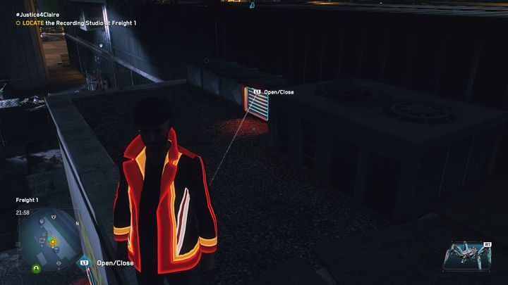 Gdy będziesz na miejscu, wespnij się po kontenerach na górę, aby skorzystać z szybu wentylacyjnego - Watch Dogs Legion: #SprawiedliwośćDlaClaire - solucja, opis przejścia - Watch Dogs Legion - poradnik do gry