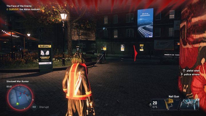 Gdy uda ci się uciec z bunkra, zostaniesz zaatakowany przez Albion - Watch Dogs Legion: Twarz wroga - solucja, opis przejścia - Watch Dogs Legion - poradnik do gry