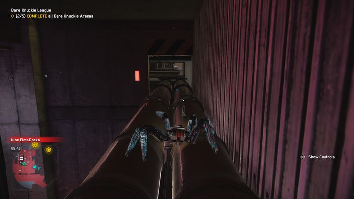 Wychodząc z kanału wentylacyjnego, skacz po rurach i idź przed siebie - Watch Dogs Legion: Punkty technologii - mapa Nine Elms - Watch Dogs Legion - poradnik do gry