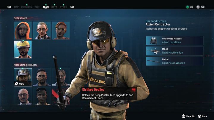 Budując potęgę DedSec będziesz chciał inwestować w postacie, które mają jak największy, pozytywny wpływ na twoją drużynę - Watch Dogs Legion: Postaci - kogo warto mieć w drużynie? - Watch Dogs Legion - poradnik do gry