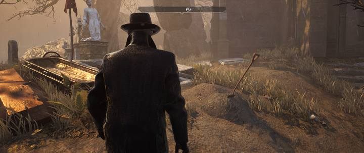 Przejdź jeszcze do części cmentarza pomiędzy znacznikiem a molo, gdzie stoi zleceniodawca - Wieczny odpoczynek | Sprawy poboczne w The Sinking City - The Sinking City - poradnik do gry