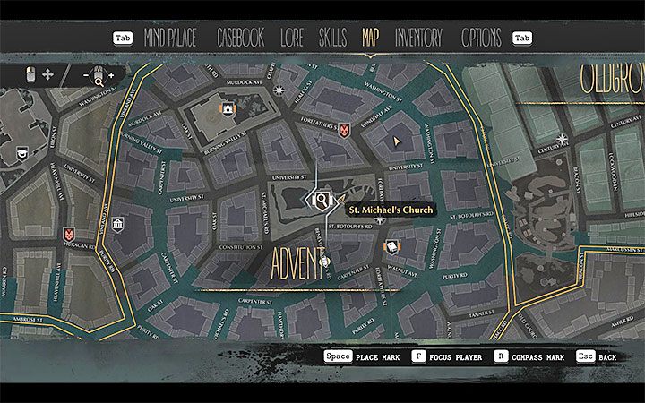 Centralny monolit znajduje się w samym środku dzielnicy Adwent (Advent) - Ku głębinom (Into the Depths) | Solucja The Sinking City - The Sinking City - poradnik do gry
