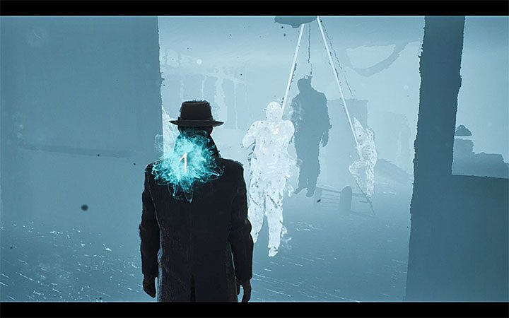 4) Retrokognicja - Okazja do przystąpienia do retrokognicji pojawia się tylko w wybranych lokacjach oznaczonych ikoną lupy - zazwyczaj chodzi o miejsca zbrodni i inne lokacje, w których doszło wcześniej do jakichś wydarzeń - Prowadzenie śledztw w The Sinking City - The Sinking City - poradnik do gry