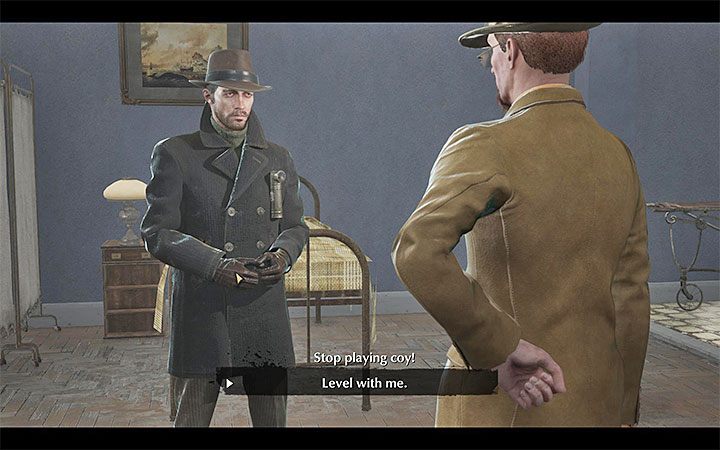 6) Przepytywanie postaci niezależnych - Zadawaj napotykanym NPC-om wszystkie możliwe pytania, dzięki czemu można odblokować nowe ślady (np - Prowadzenie śledztw w The Sinking City - The Sinking City - poradnik do gry