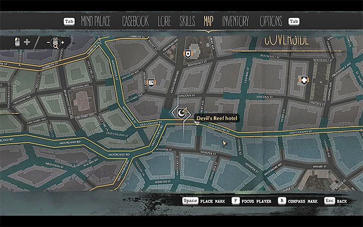 Zmiana stroju jest możliwa dzięki odwiedzeniu Hotelu Devils Reef (Devils Reef Hotel) - Jak zmienić strój bohatera w The Sinking City? - The Sinking City - poradnik do gry