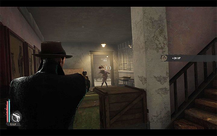Na ścianie obok recepcji znajdziesz plakat (EOD is Banned - Quid Pro Quo | Solucja The Sinking City - The Sinking City - poradnik do gry