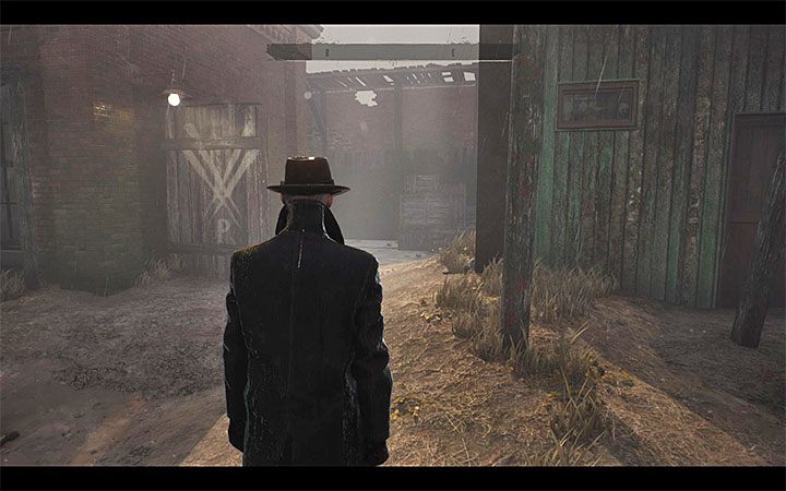 Musisz wybrać małe przejście obok budynku żeby dotrzeć na jego tyły - Ojcowie i synowie (Fathers and Sons) | Solucja The Sinking City - The Sinking City - poradnik do gry