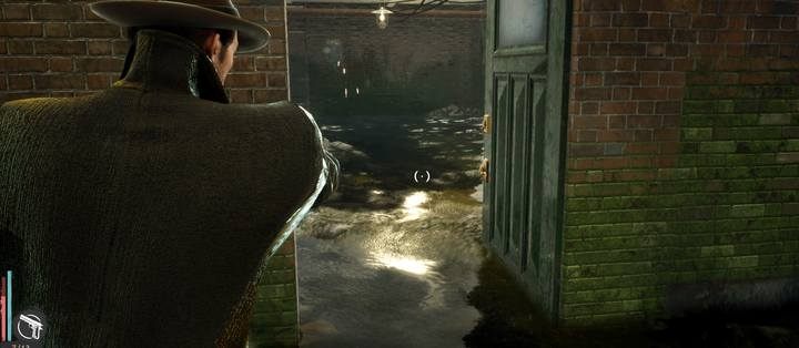 Drzwi w piwnicy otworzysz uderzając ciosem wręcz w zamek - Po drugiej stronie lustra | Sprawy poboczne w The Sinking City - The Sinking City - poradnik do gry