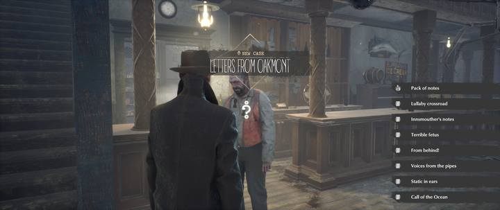 Zadanie otrzymasz po rozmowie z właścicielem hotelu na parterze - Listy z Oakmont | Sprawy poboczne w The Sinking City - The Sinking City - poradnik do gry