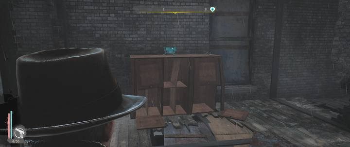 Miejsce na osadzenie kadzidełka świeci błękitnym kolorem i ma formę naczynia - Do wynajęcia | Sprawy poboczne w The Sinking City - The Sinking City - poradnik do gry