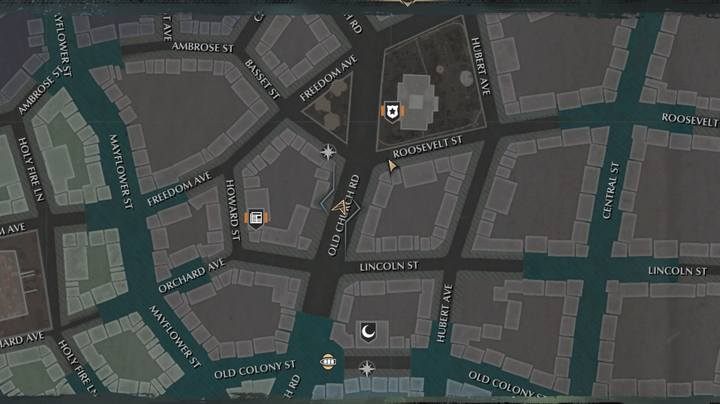 Symbol punktu szybkiej podróży - Eksploracja w The Sinking City - The Sinking City - poradnik do gry