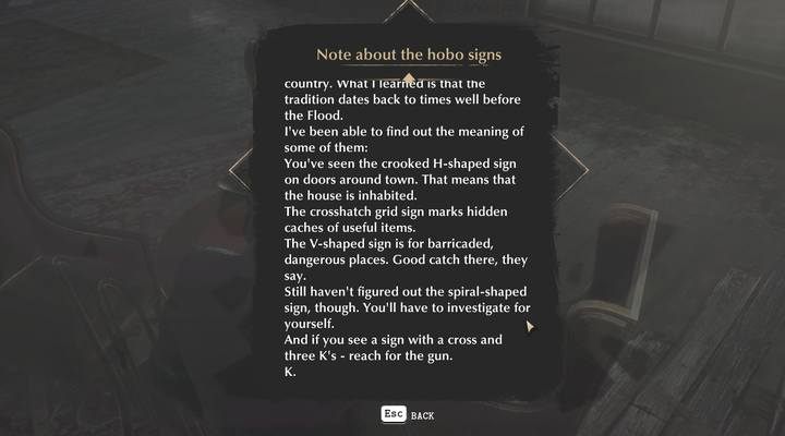 Jedna ze znalezionych notatek mówi o symbolach, które odnajdziesz w świecie gry - Eksploracja w The Sinking City - The Sinking City - poradnik do gry