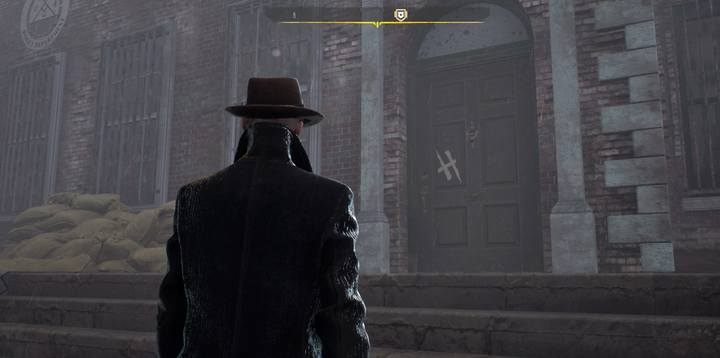 Symbol H wskazuje, że drzwi do budynku powinny być otwarte (chyba, że jest to budynek fabularny - być może zostaną odblokowane później) - Eksploracja w The Sinking City - The Sinking City - poradnik do gry