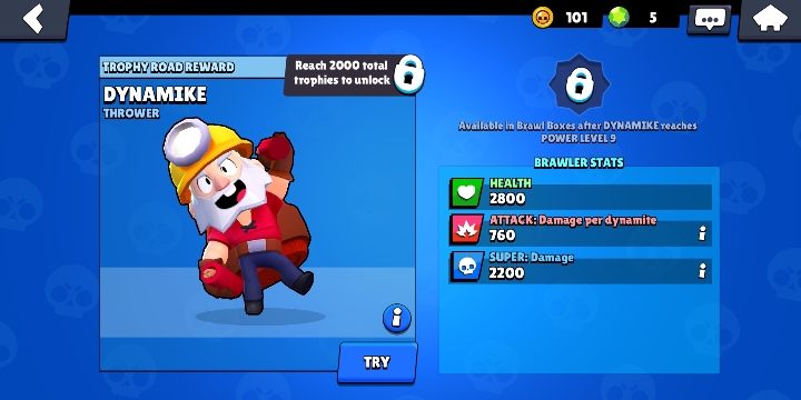 Postać Brocka odblokujesz, zdobywając 2000 pucharów - Dynamike | Postacie w Brawl Stars - Brawl Stars - poradnik do gry